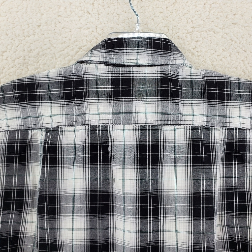 Carhartt Mechanic Shirt Men S Blk Wht Plaid Relaxed SS Button Essential Normcore - Picture 9 of 10